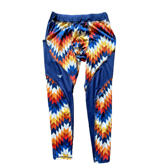 Matador Meggings Arrow Print Activewear Performance Leggings Pull On Pants Small - Picture 1 of 13